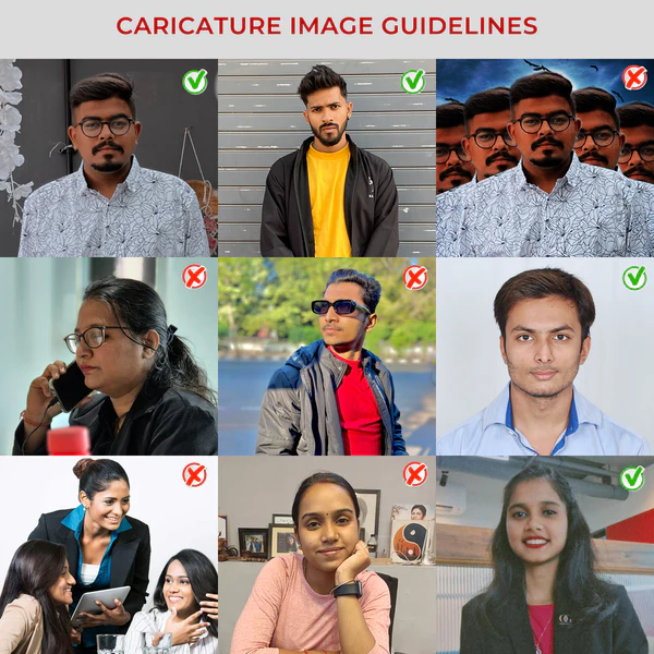 Personalized Caricature With Wooden Stand - Image 2